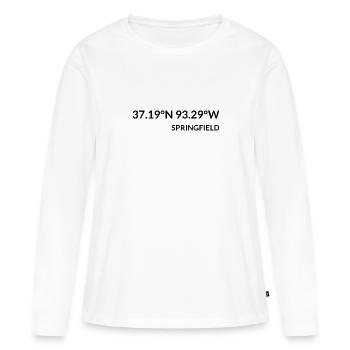 Springfield, Missouri, États-Unis Coordonnées - T-shirt manches longues Premium bio Femme - blanc - Devant - Julia (174cm)