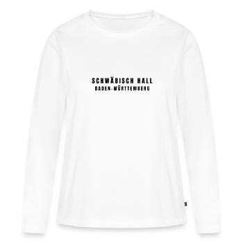 Schwäbisch Hall, Bade-Wurtemberg - T-shirt manches longues Premium bio Femme - blanc - Devant - Julia (174cm)