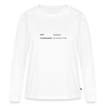 Cincinnati, Ohio, États-Unis les coordonnées - T-shirt manches longues Premium bio Femme - blanc - Devant - Julia (174cm)