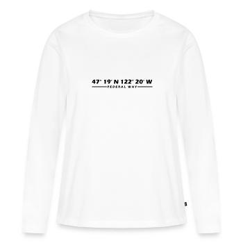 Federal Way Coordinates - Women's Premium Organic Long Sleeve Shirt - white - Front - Julia (174cm)