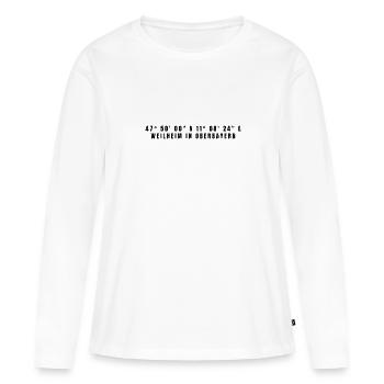 Weilheim in Oberbayern Bayern Koordinaten - Frauen Premium Bio Langarmshirt - Weiß - Vorne - Julia (174cm)
