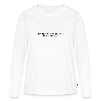 Köthen (Anhalt), Coordonnées Saxe-Anhalt - T-shirt manches longues Premium bio Femme - blanc - Devant - Julia (174cm)