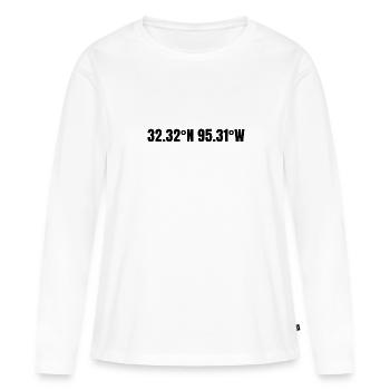 Coordonnées de Tyler, Texas, États-Unis - T-shirt manches longues Premium bio Femme - blanc - Devant - Julia (174cm)