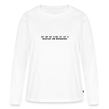 Neustadt am Rübenberge Coordonnées Basse-Saxe - T-shirt manches longues Premium bio Femme - blanc - Devant - Julia (174cm)