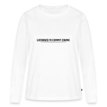 Crime - T-shirt manches longues Premium bio Femme - blanc - Devant - Julia (174cm)