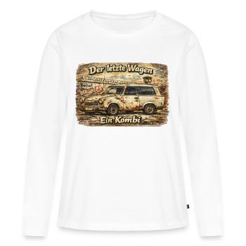 La dernière voiture Break rouillé - T-shirt manches longues Premium bio Femme - blanc - Devant - Julia (174cm)