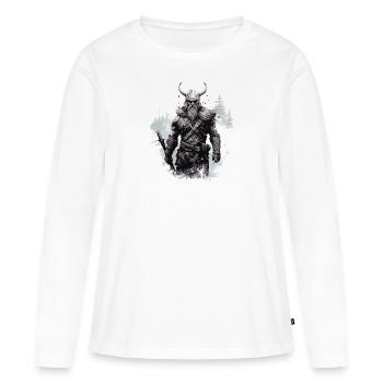 Wahallas Schützer Beschützer des ewigen Ruhms - Frauen Premium Bio Langarmshirt - Weiß - Vorne - Julia (174cm)