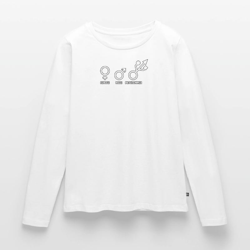 Entwickler Admin Coder Programmierer Informatiker Frauen Premium Bio Langarmshirt