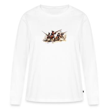 Infanterie de ligne 17-18e siècle Infanterie - T-shirt manches longues Premium bio Femme - blanc - Devant - Julia (174cm)