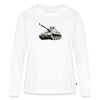 Obusier blindé légendaire Soldats de la Seconde - T-shirt manches longues Premium bio Femme - blanc - Devant - Julia (174cm)
