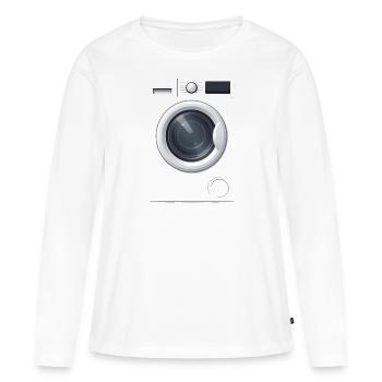 Carnaval de remplacement de costume de machine à laver - T-shirt manches longues Premium bio Femme - blanc - Devant - Julia (174cm)