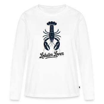 Humour Mer Crustacé Adore Le Homard - T-shirt manches longues Premium bio Femme - blanc - Devant - Julia (174cm)
