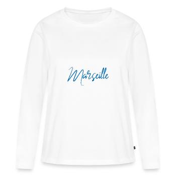 Marseille Frankreich - Frauen Premium Bio Langarmshirt - Weiß - Vorne - Julia (174cm)
