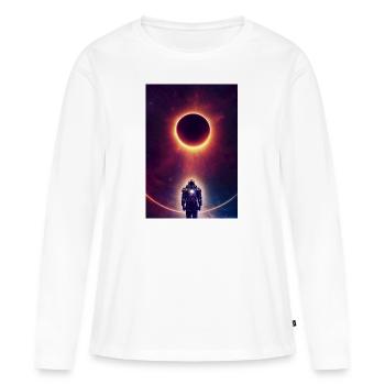 character emperor of the cosmos shining golden - Women's Premium Organic Long Sleeve Shirt - white - Front - Julia (174cm)