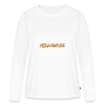 Milwaukee - T-shirt manches longues Premium bio Femme - blanc - Devant - Julia (174cm)