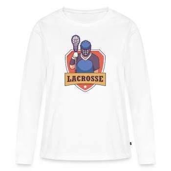 Lacrosse - Frauen Premium Bio Langarmshirt - Weiß - Vorne - Julia (174cm)