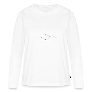 Athens Skyline in Online Pen Illustration Style - Women's Premium Organic Long Sleeve Shirt - white - Front - Julia (174cm)