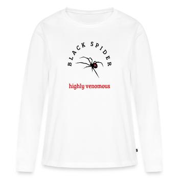 araignée - T-shirt manches longues Premium bio Femme - blanc - Devant - Julia (174cm)