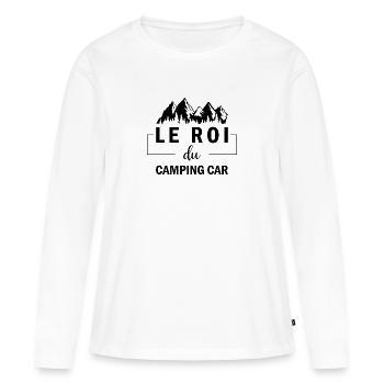 King of the motorhome motorhome humor gift - Women's Premium Organic Long Sleeve Shirt - white - Front - Julia (174cm)