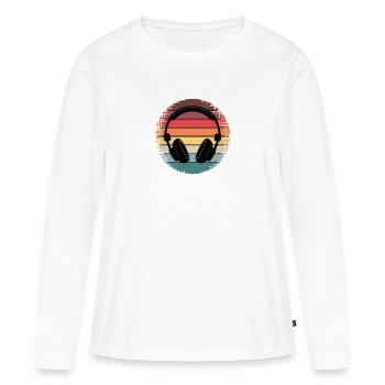 casque - T-shirt manches longues Premium bio Femme - blanc - Devant - Julia (174cm)