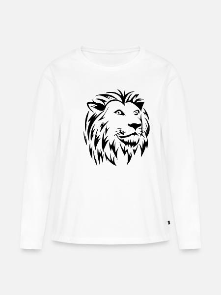 Lion lion face lion head - Women's Premium Organic Long Sleeve Shirt - white