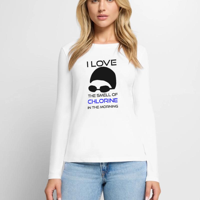 Natation Sort chlore odeur T-shirt manches longues Premium bio Femme