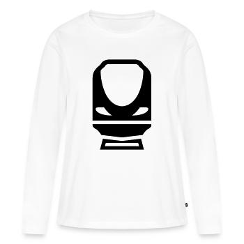 Eisenbahner / Eisenbahnen / Eisenbahn / Bahn - Frauen Premium Bio Langarmshirt - Weiß - Vorne - Julia (174cm)