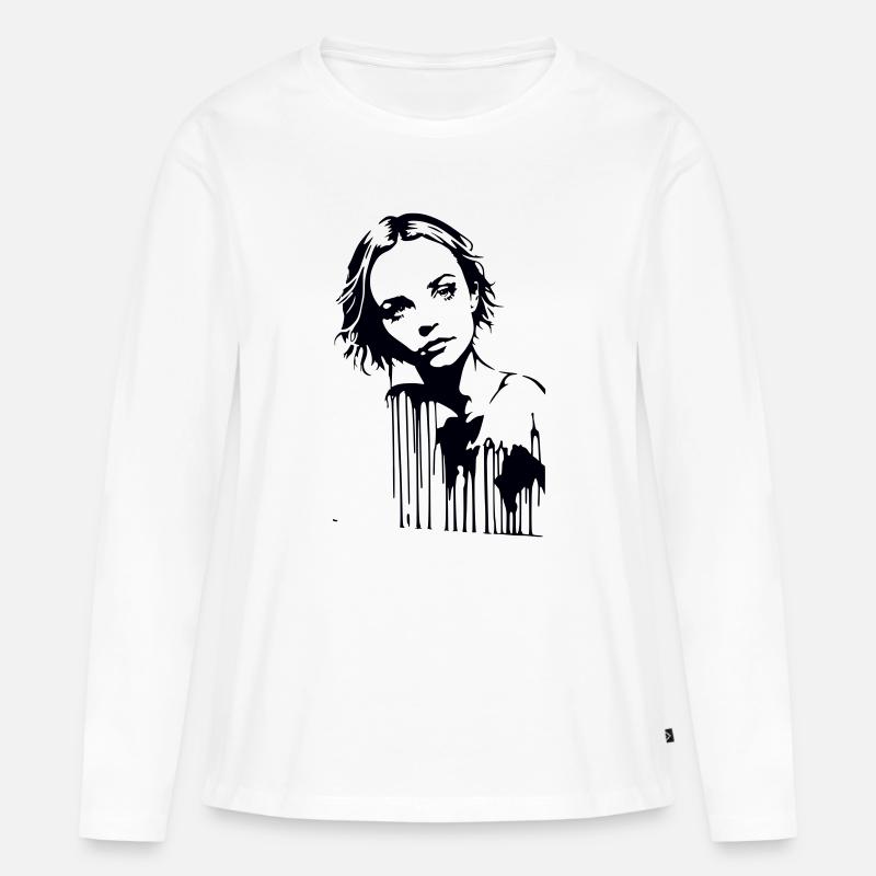 Juliette - Frauen Premium Bio Langarmshirt - Weiß