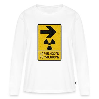 Underground New-York Manhattan  - T-shirt manches longues Premium bio Femme - blanc - Devant - Julia (174cm)