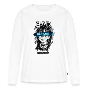 Bad Girl Anime E-Girl Aesthetic Design - Frauen Premium Bio Langarmshirt - Weiß - Vorne - Julia (174cm)