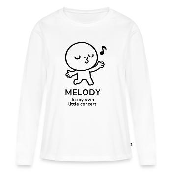Melody – In My Own Little Concert | Music Mood - Women's Premium Organic Long Sleeve Shirt - white - Front - Julia (174cm)