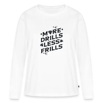 Artiste de peinture au diamant Plus de forets Moins de fioritures - T-shirt manches longues Premium bio Femme - blanc - Devant - Julia (174cm)