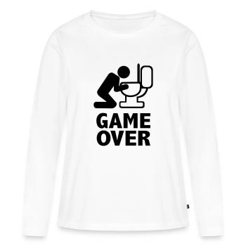 Alcool - T-shirt manches longues Premium bio Femme - blanc - Devant - Julia (174cm)