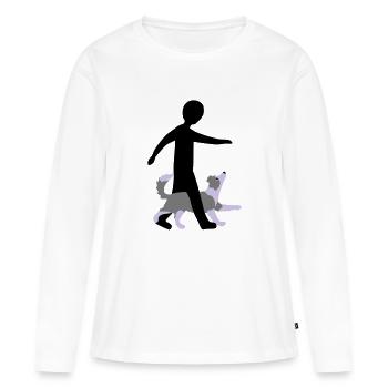 Dog Dancing 3-5 - Frauen Premium Bio Langarmshirt - Weiß - Vorne - Julia (174cm)
