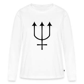 neptune - T-shirt manches longues Premium bio Femme - blanc - Devant - Julia (174cm)