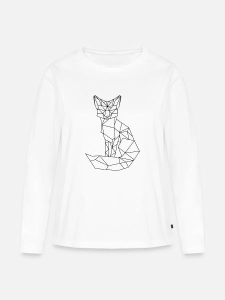 Fuchs - Frauen Premium Bio Langarmshirt - Weiß