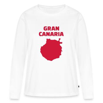 Gran Canaria - Frauen Premium Bio Langarmshirt - Weiß - Vorne - Julia (174cm)