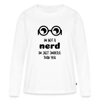 cult nerd quote - Women's Premium Organic Long Sleeve Shirt - white - Front - Julia (174cm)
