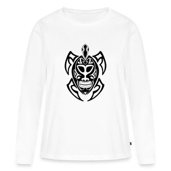 Polynesische Schildkröte - Frauen Premium Bio Langarmshirt - Weiß - Vorne - Julia (174cm)