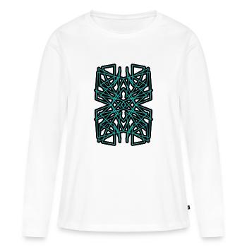 Pattern - Women's Premium Organic Long Sleeve Shirt - white - Front - Julia (174cm)
