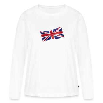 Union Jack UK UK flag flag - Women's Premium Organic Long Sleeve Shirt - white - Front - Julia (174cm)
