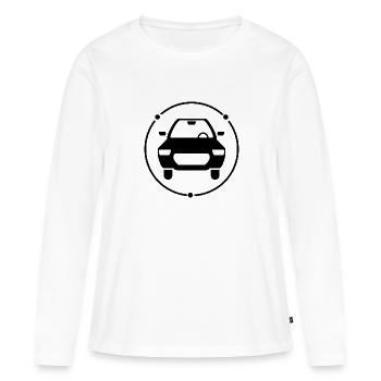 Auto - Wagen - Automobile - Style - Frauen Premium Bio Langarmshirt - Weiß - Vorne - Julia (174cm)