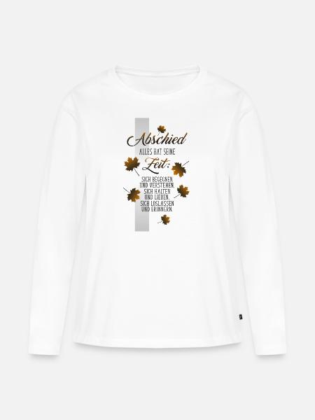 Abschied - Frauen Premium Bio Langarmshirt - Weiß