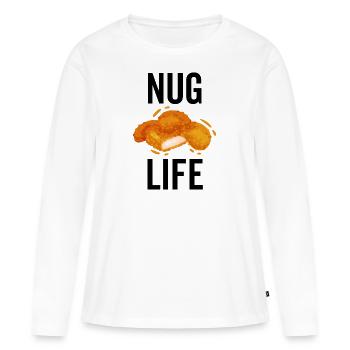 Nug Leben - Frauen Premium Bio Langarmshirt - Weiß - Vorne - Julia (174cm)