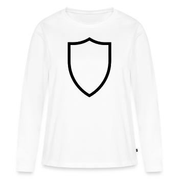 Schild - Frauen Premium Bio Langarmshirt - Weiß - Vorne - Julia (174cm)