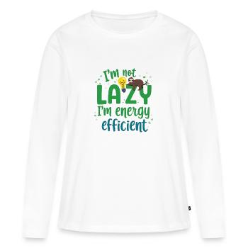 Lustiges Design für entspannte Lebensstile! - Frauen Premium Bio Langarmshirt - Weiß - Vorne - Julia (174cm)