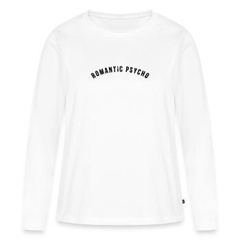 Psycho Romantique Dark Print - T-shirt manches longues Premium bio Femme - blanc - Devant - Julia (174cm)