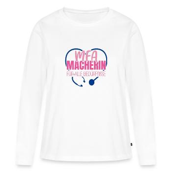 MFA Doer Medical Assistant - Women's Premium Organic Long Sleeve Shirt - white - Front - Julia (174cm)
