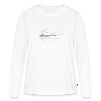 Merde de pantalon - T-shirt manches longues Premium bio Femme - blanc - Devant - Julia (174cm)