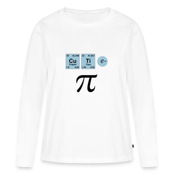 Cutie Pi, geek - T-shirt manches longues Premium bio Femme - blanc - Devant - Julia (174cm)